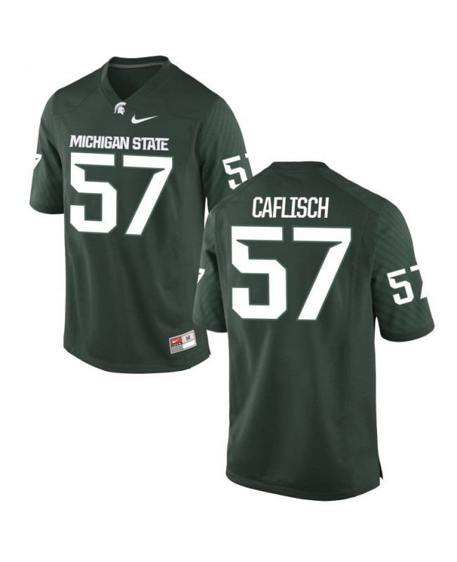 Men's Michigan State Spartans #57 Collin Caflisch NCAA Nike Authentic Green College Stitched Football Jersey OT41M72SC